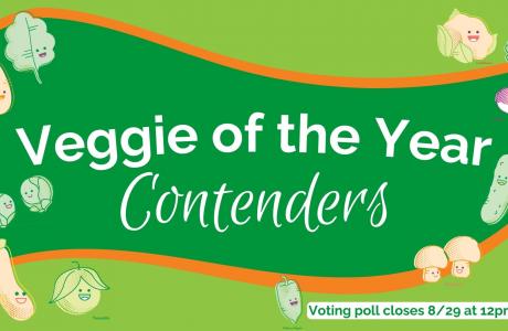 Graphic of ten veggie contenders