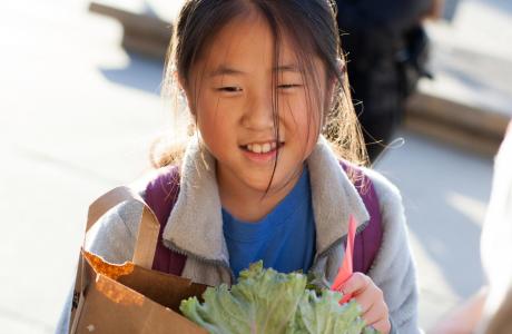 Student at Kids Farmers Market