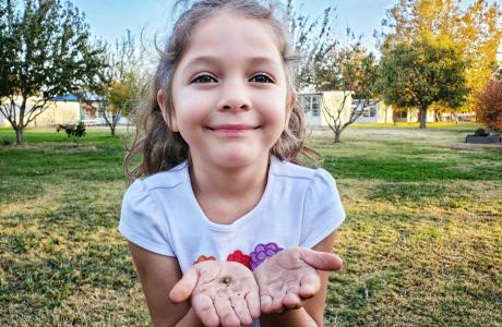 Aubrey with seeds