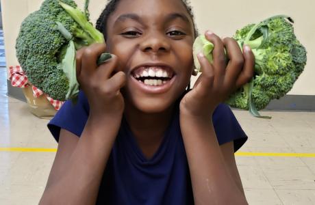 Kid with Broccoli