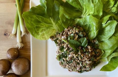 Mushroom larb