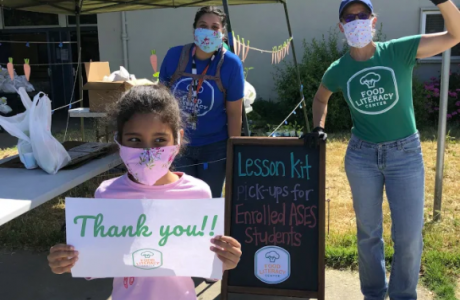 Kid with thank you sign