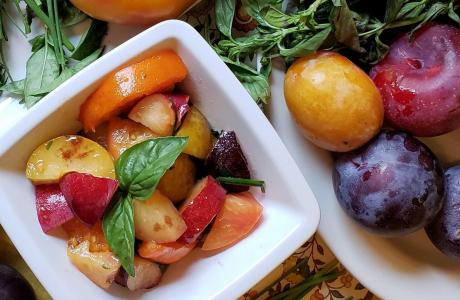 Stone Fruit & Tomato Salad