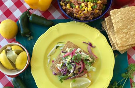 Veggie tostada