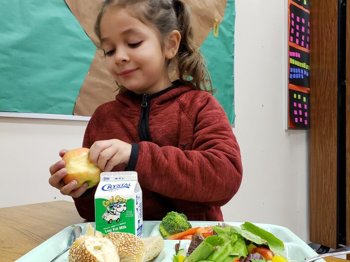 Eating lunch