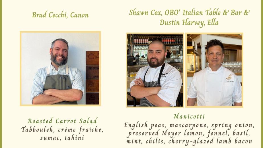 Chef graphic with menu