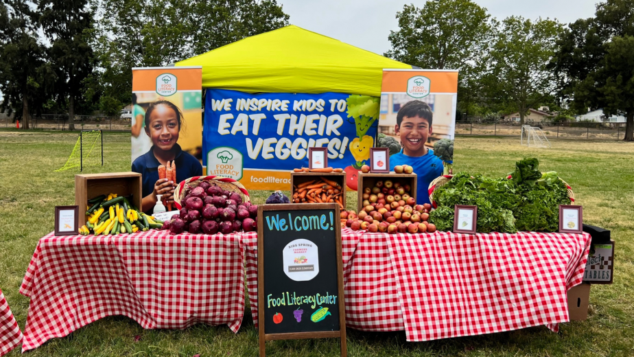 Kids farmers market display