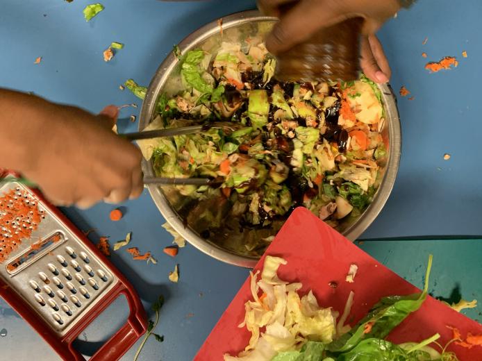 Making salad