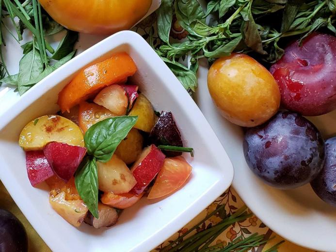 Stone Fruit & Tomato Salad
