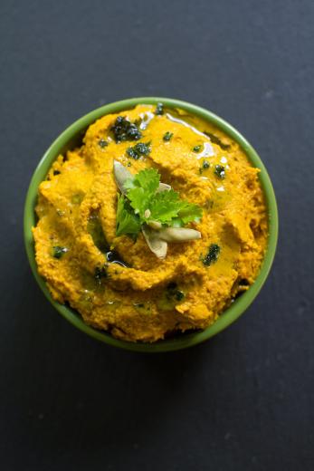 Spicy Roasted Carrot "Hummus" Veggie Dip