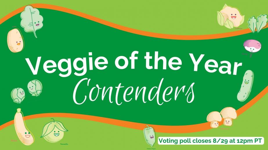 Graphic of ten veggie contenders